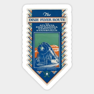 1920s Dixie Flyer Train Route Chicago to Florida Sticker